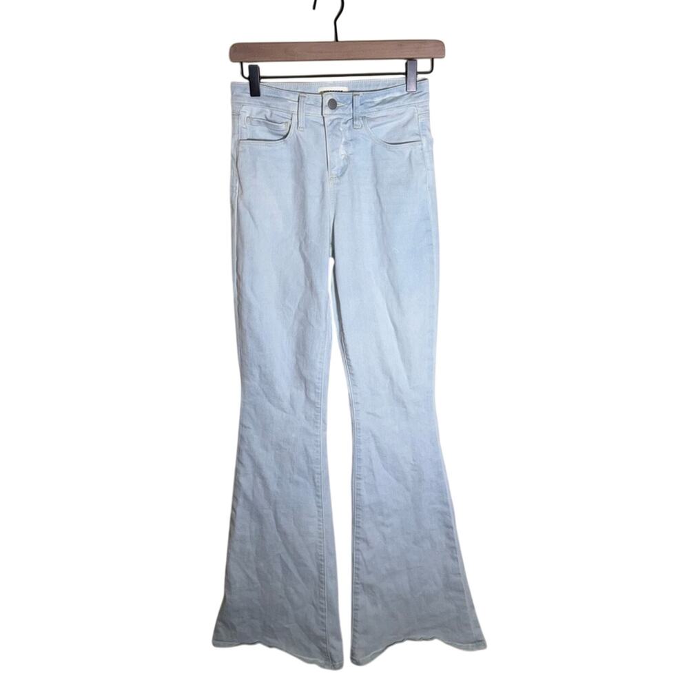 L'AGENCE Marty high waist ultra light wash flare denim jeans 23